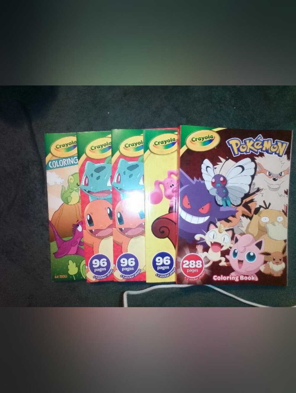 Bundle Crayola Coloring Book Set - Green, Red, Yellow, Brown Covers
